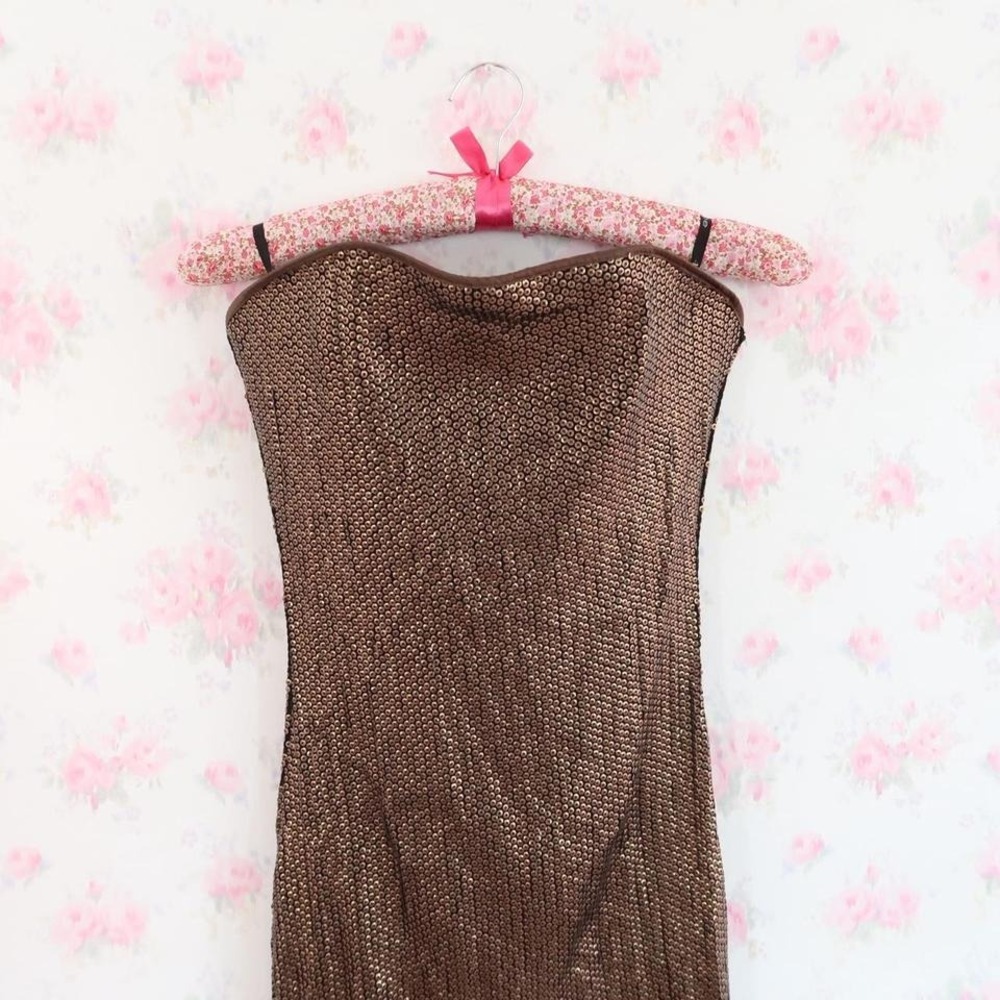Y2K‎ Bebe Sequinned Strapless Mini Dress - Picture 2 of 8